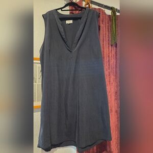 Women's Sleeveless V-Neck Top - Dark Gray